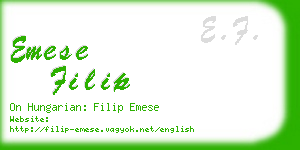 emese filip business card